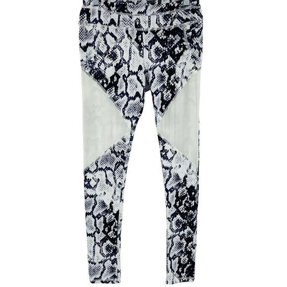 Varley L Bicknell Leggings Blue Python Compression Tights - Picture 2 of 8